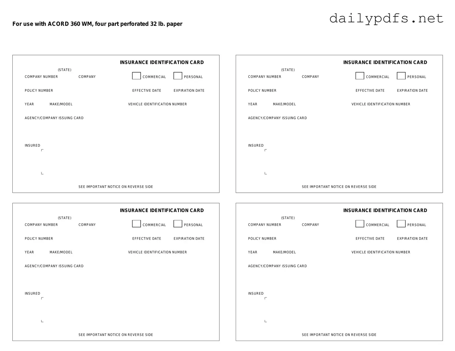 Fill Out Your Acord 50 WM Form