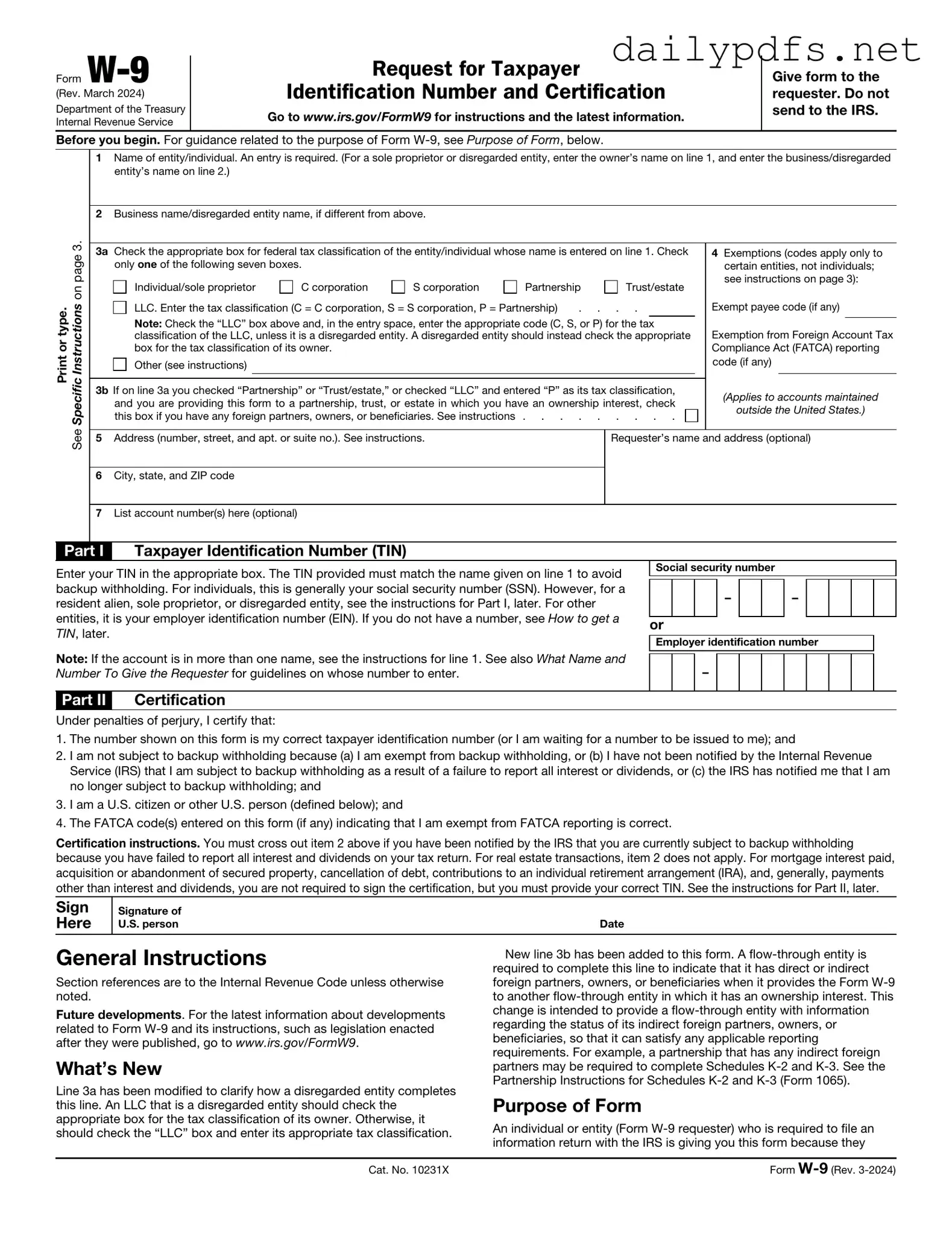 Fill Out Your IRS W-9 Form