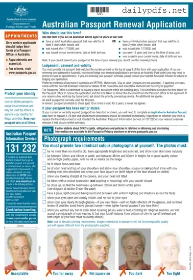 Fill Out Your Australian Passport Renewal Form