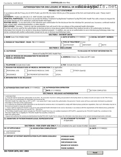 Fill Out Your DD 2870 Form