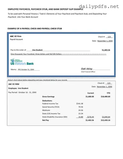 Fill Out Your Payroll Check Form