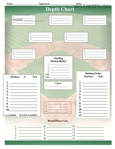 Fill Out Your Baseball Field Lineup Form