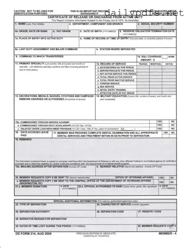 Fill Out Your Dd 214 Form