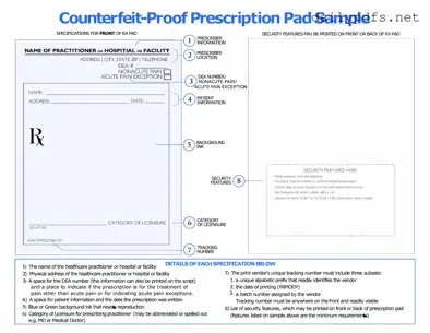 Fill Out Your Prescription Pad Form