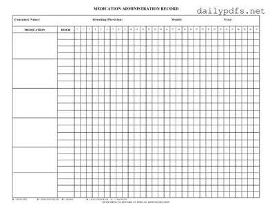 Fill Out Your Medication Administration Record Sheet Form