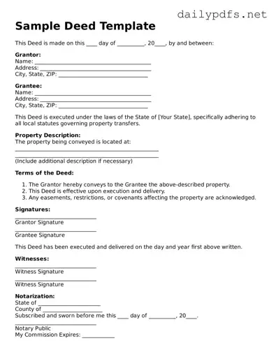 Printable Deed Document